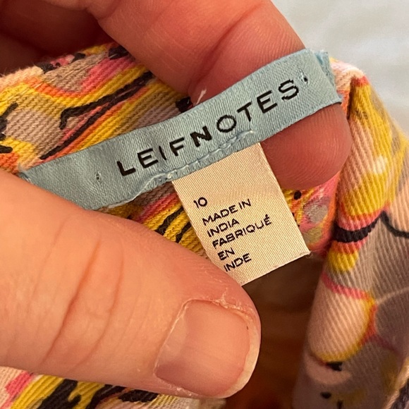 Leifnotes anthropologie mix pattern castle cotton skirt - Picture 3 of 8